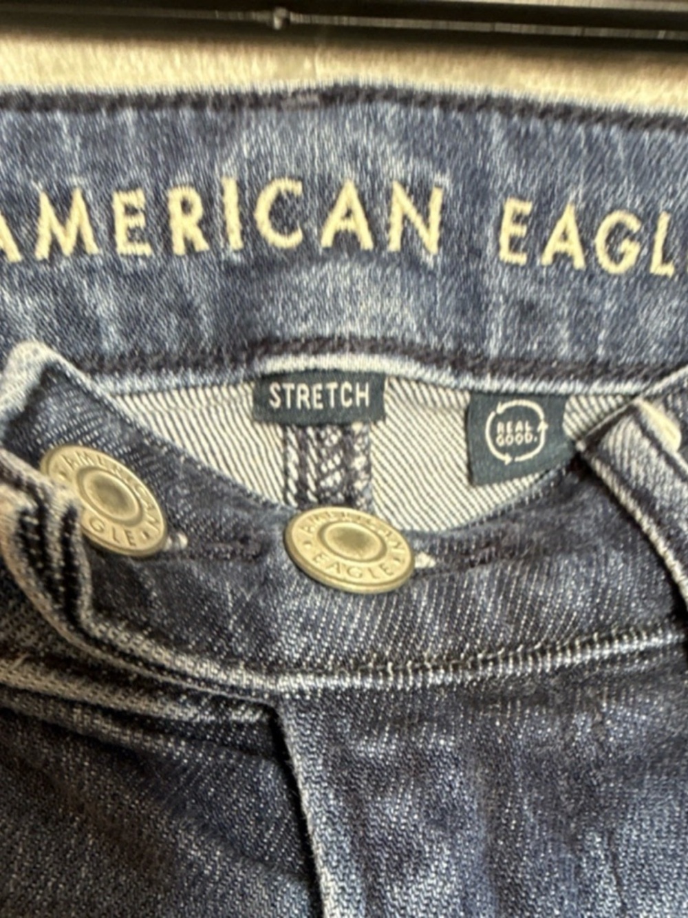 American Eagle Outfitters 6 Short Super High-Rise Dark Blue Jeans - Picture 2 of 9